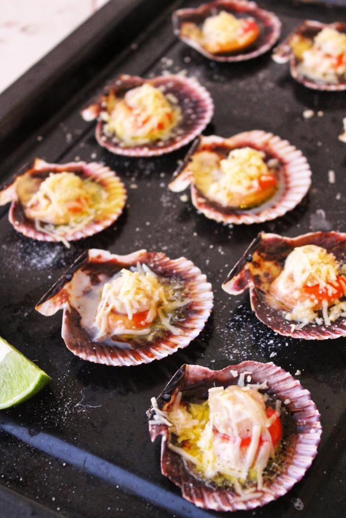 Parmesan Scallops In The Half Shell